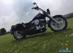 HARLEY DAVIDSON FATBOY SOFTAIL FLSTFI 1450 CUSTOM DENIM BLACK MOTORBIKE MAY PX  for Sale