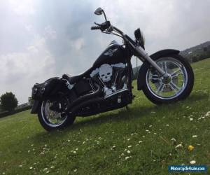 HARLEY DAVIDSON FATBOY SOFTAIL FLSTFI 1450 CUSTOM DENIM BLACK MOTORBIKE MAY PX  for Sale