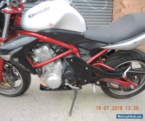 Motorcycle KAWASAKI ER6 ER6-N 2006 MODEL WITH TWO BROTHERS EXHAUST NINJA ER650 SILVER for Sale