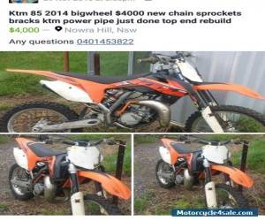 Motorcycle Ktm 2014 85 motorbike  for Sale