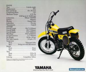 Motorcycle 1980 Yamaha YZ for Sale