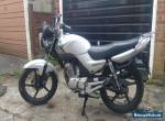 2009 YAMAHA YBR 125 SILVER spares or repair RUNNING BIKE for Sale